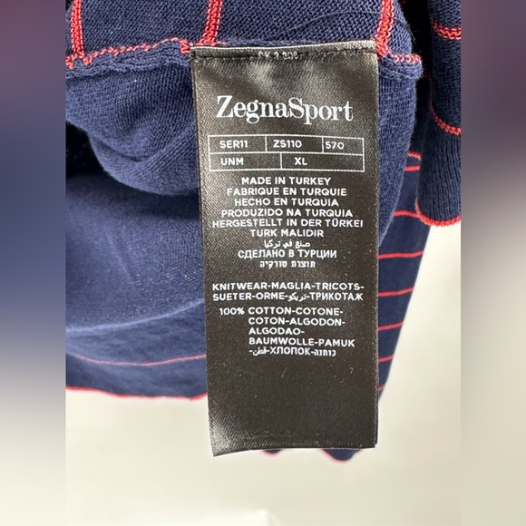 Ermenegildo Zegna Sport lightweight see-through striped sweater slimfit XL (Bv2) - Picture 8 of 8